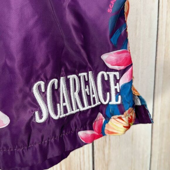 Scarface x Shoe Palace Limited Edition Manolo Manny Pink Tropical Swim Shorts - Picture 3 of 6